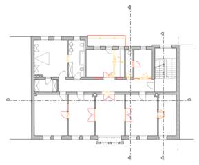 Modernisierung Mehrfamilienhaus Grundriss zweites Obergeschoss