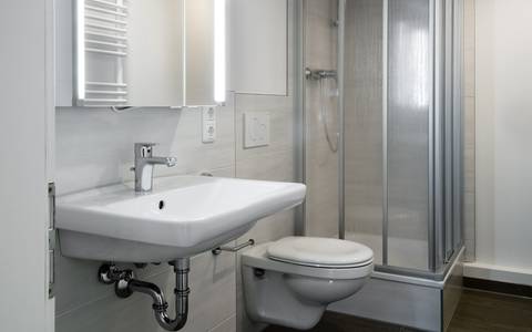 Bild: Badezimmer in Microapartment