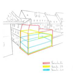 Entwurfsskizze Varianten denkmalgerechte Micro-Apartments